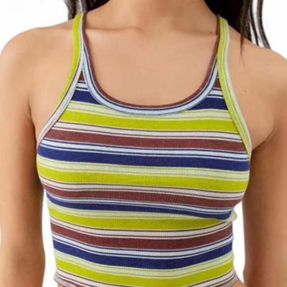 Urban Outfitters '90s Cropped Striped Tank Top